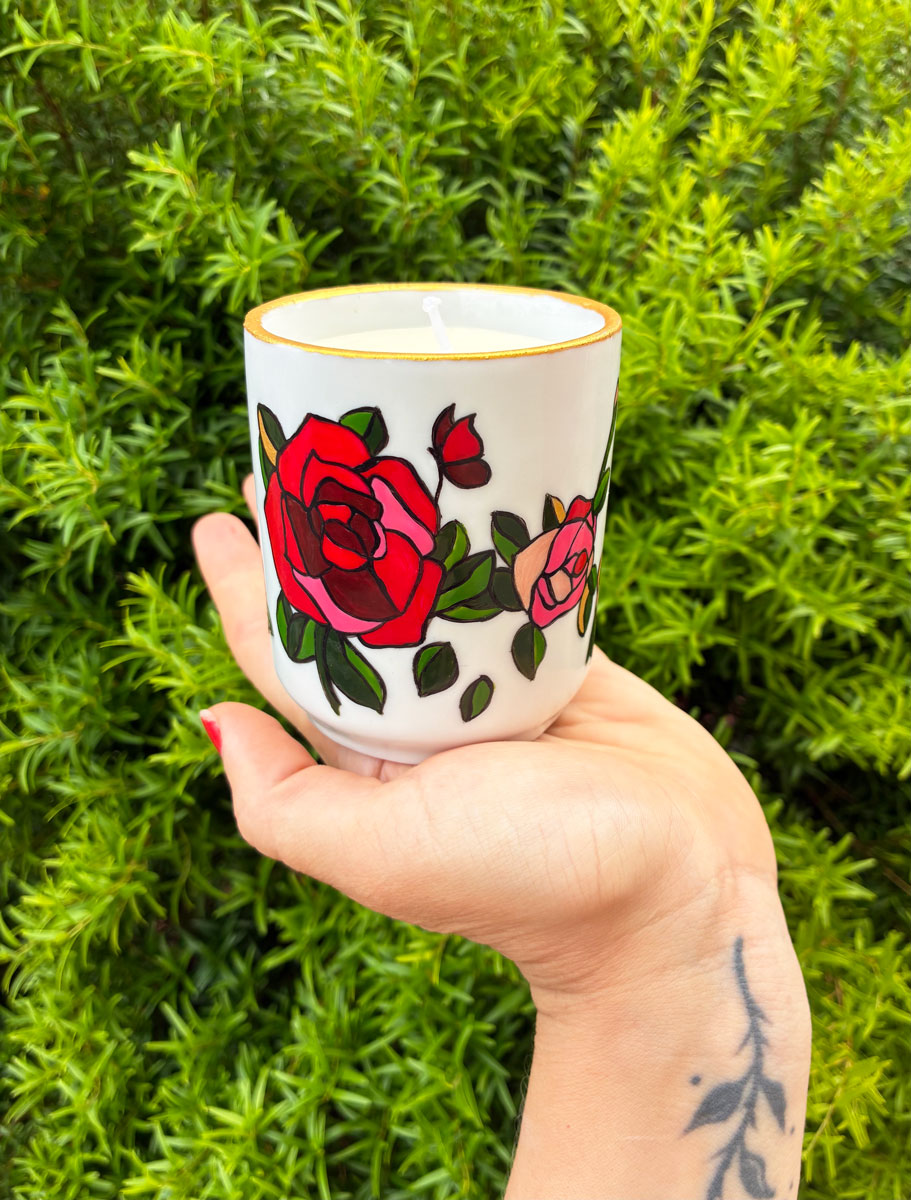 Vela Artesanal Flor de Cerejeira (Última Peça)